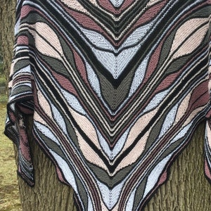 Butterfly Papillon Shawl Scarf hand knitted Wearable Art Triangle Scarf Art Shawl