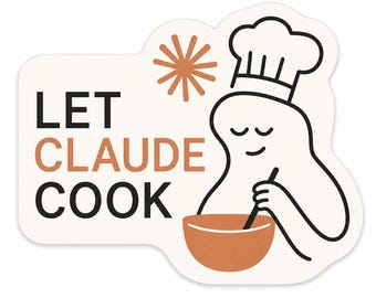 クロードに料理をさせようステッカー