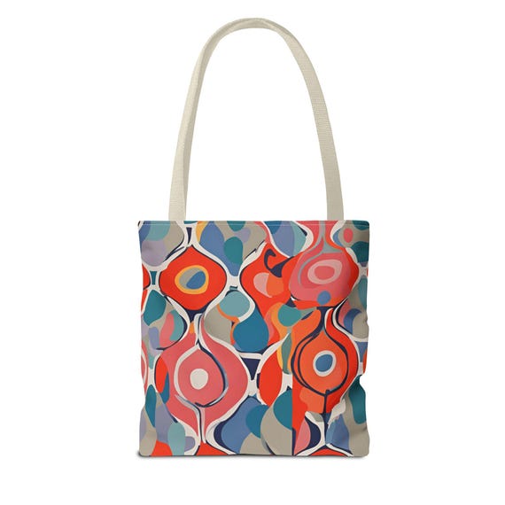 Abstract Patterned Tote Bag AOP All Over Print Tote Bag Gift Everyday Bag Shopping Bag Tote Bag Set Beach Bag Vintage Pattern Etsy