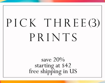 Set of 3 Prints, Your Choice of Photograph, Gallery Wall Set, Save 20%, Ready to Frame Collection of Three Prints, Art for Home Staging