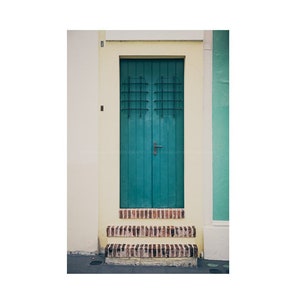 Colorful Door Print, Teal Door Photo, Old San Juan Doors, Puerto Rico Wall Art, Architectural Art, Travel Photography, Teal Decor