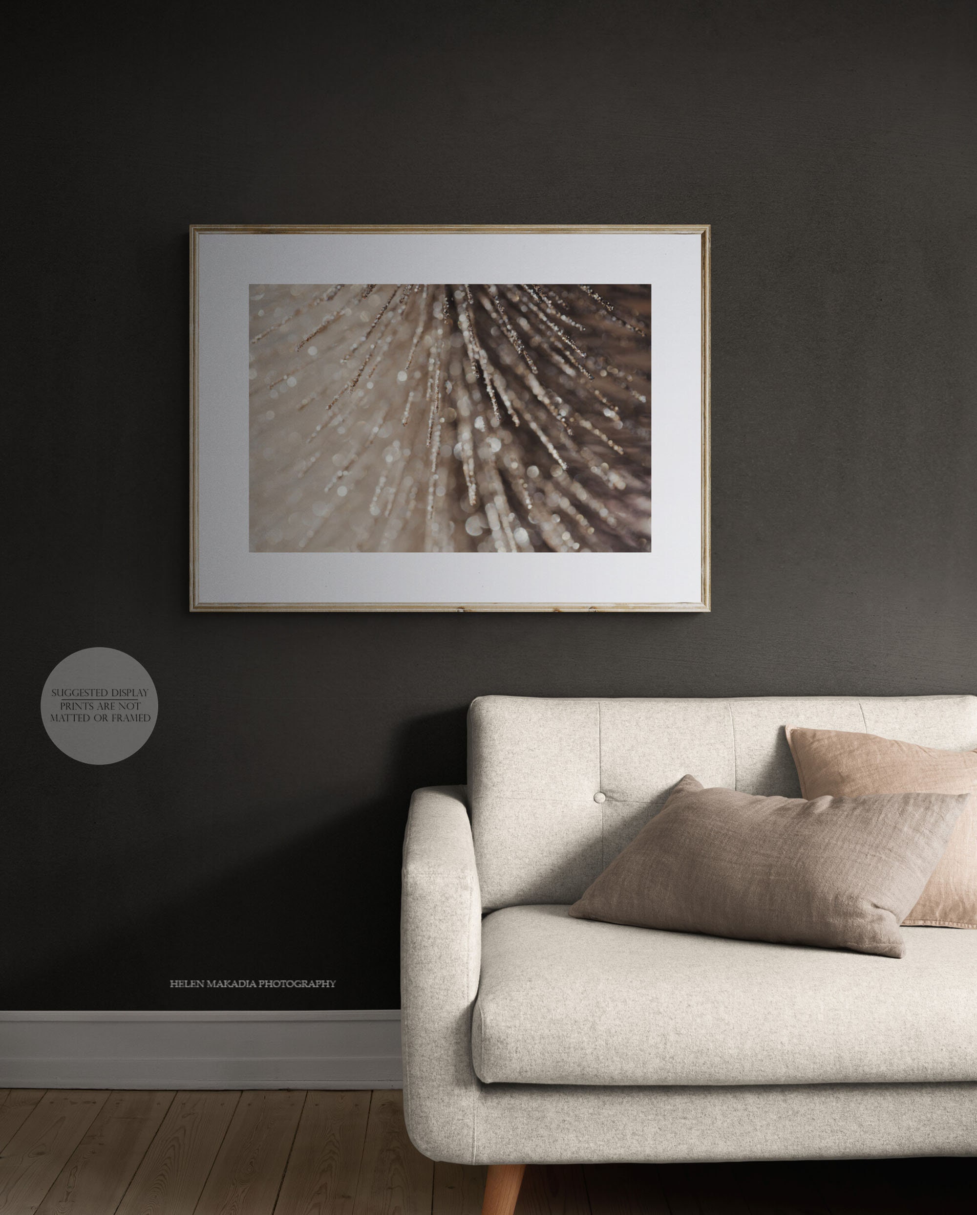 Sparkling Gold and Glitter Wall Photograph Print for Your Home, Glitter