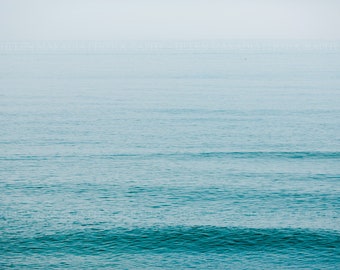 Photograph of Blue Green Atlantic Ocean Waves and Waters on Cape Cod for Bathroom, Living Room, or Beach House Decor, Peaceful Cape Cod Art