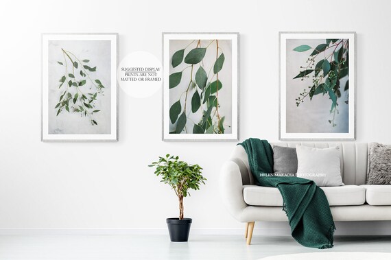 Greenery Wall Art Calming Bathroom Art Set Of 3 Prints Etsy