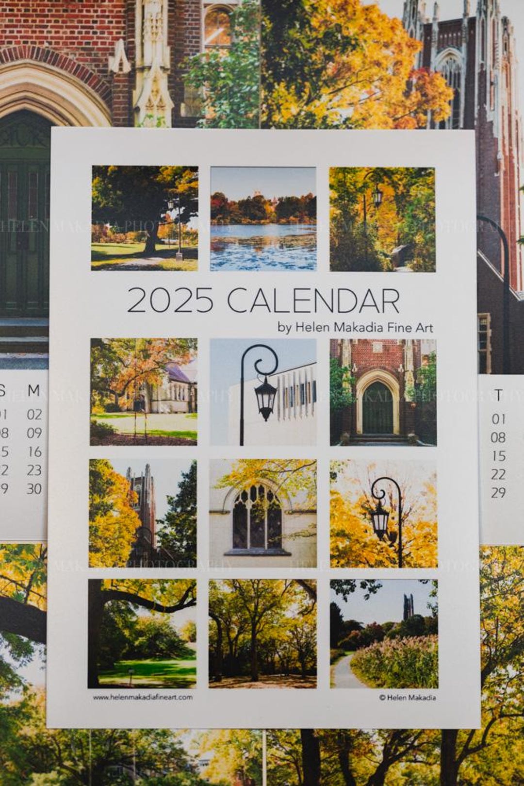 2025 Calendar of Wellesley College in 5x7 Size, Loose Leaf Monthly Desk