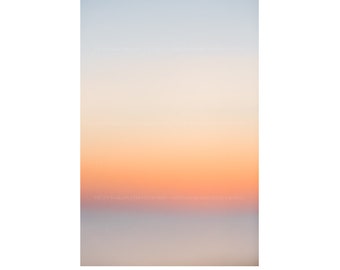 Sunset Beach Colors as Gradient Art Print, Pastel Colors, Sunset Sky Art, Aesthetic Room Decor, Cape Cod Art, Calming Wall Art