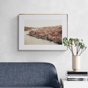 Photograph of Porto Portugal Skyline at Dusk, Porto Portugal Photograph, Travel Photography, Ready to Frame Horizontal Wall Art Print Decor image 3