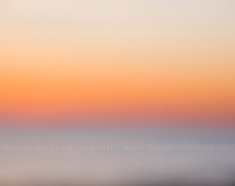 Photograph of Sunset Beach Colors, Abstract Pastel Sunset Sky Gradient Print as Wall Art, Ready to Frame Peaceful Calming Cape Cod Art