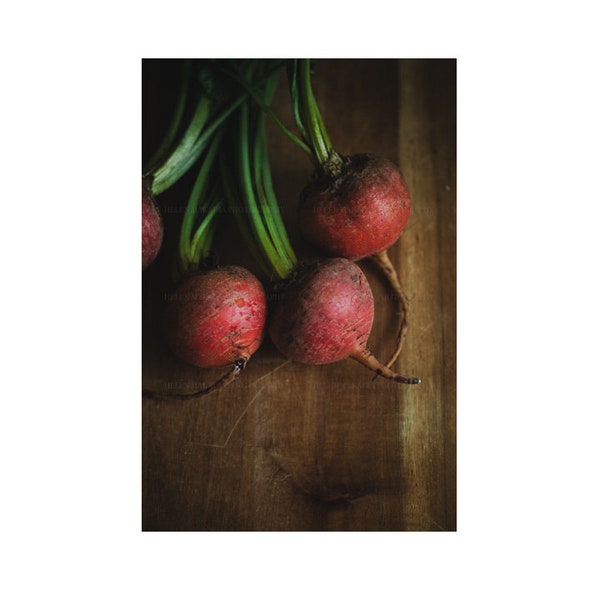 Photograph of Red and Pink Beets for Kitchen Decor, Dining Room and Wall Art, Ready to Frame Print, Art for Home Staging, Housewarming Gift