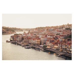 Photograph of Porto Portugal Skyline at Dusk, Porto Portugal Photograph, Travel Photography, Ready to Frame Horizontal Wall Art Print Decor Bild 1