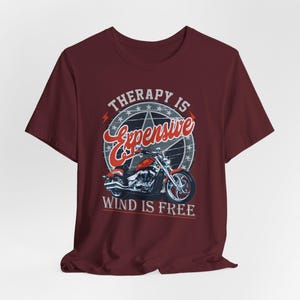 T-shirt unisexe de thérapie de moto, chemise de motard, cadeau pour les motards, vêtements d'esprit libre, parfait pour les anniversaires