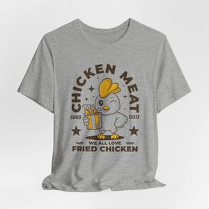 Fried Chicken Lover Tee, Funny Chicken Shirt, Foodie Gift, Comfort Wear, Casual Style, Summer Outing Top, Food Enthusiast Apparel