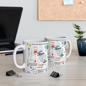 Nurse Life Mug, Funny Nurse Coffee Cup, (11oz-15oz) RN Gift, Nurse Appreciation, Medical Student Graduation, Hospital Worker Present