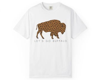 Comfort Colors Buffalo Shirt | Cheetah Print Buffalo Tee | Leopard Buffalo Bills Game Day T-Shirt | Football Fan Gift