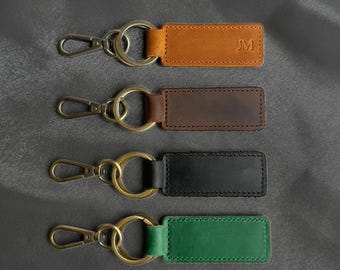 Herren Schlüsselanhänger, Individuelle Initialen, Geschenk für Papa, Autoschlüsselbund
