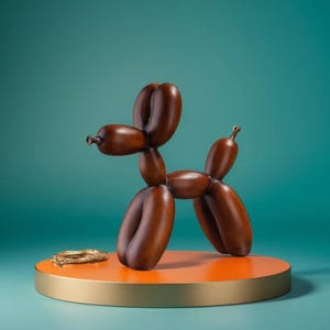Mini Ceramic Balloon Dog Abstract Creative Sculpture Modern Ornament for Study Home Office Festive Decor Accessories