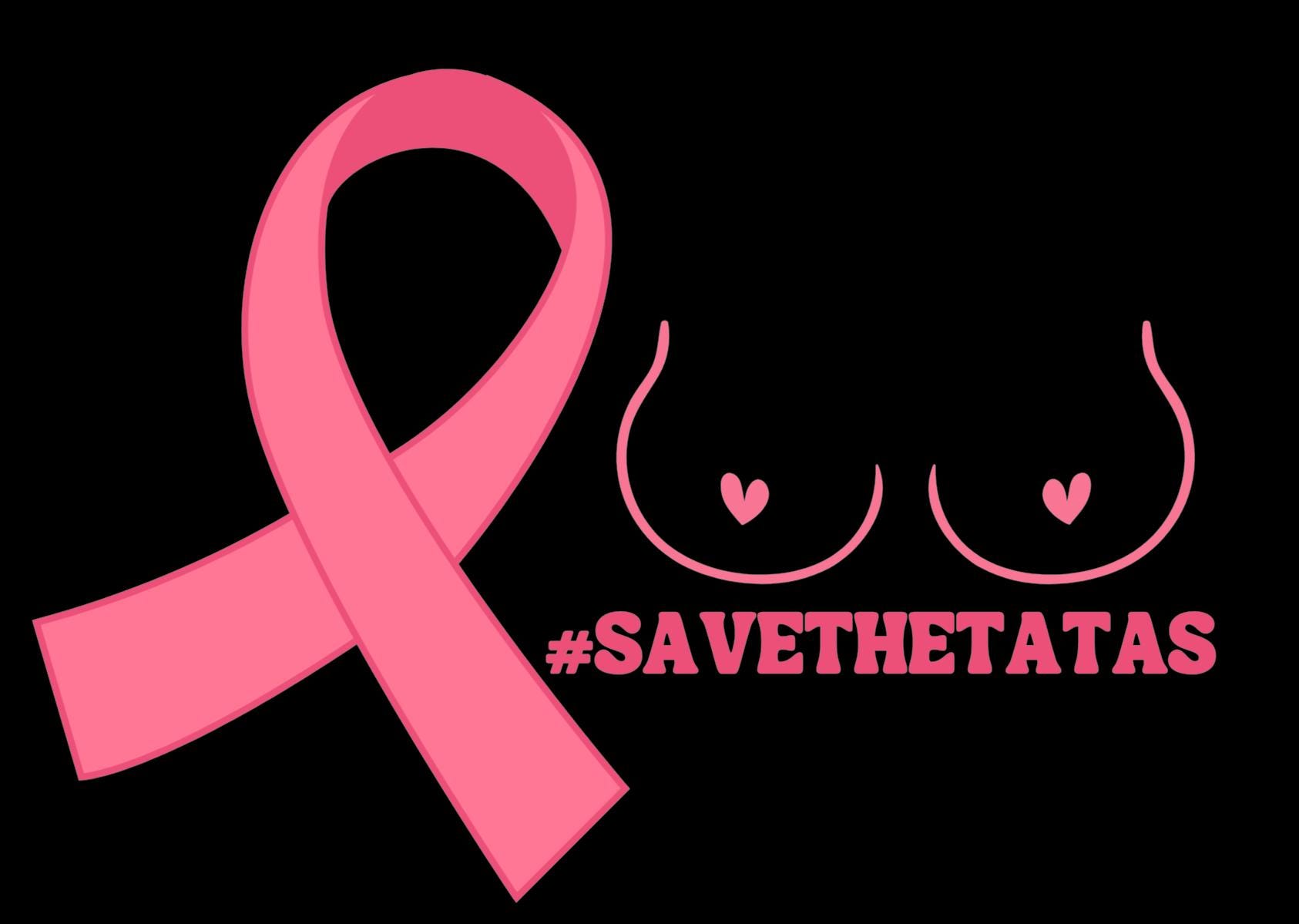 ALLNTRENDS Men's Save The Ta-tas T-Shirt – Breast Cancer Awareness Graphic Tee - View #13