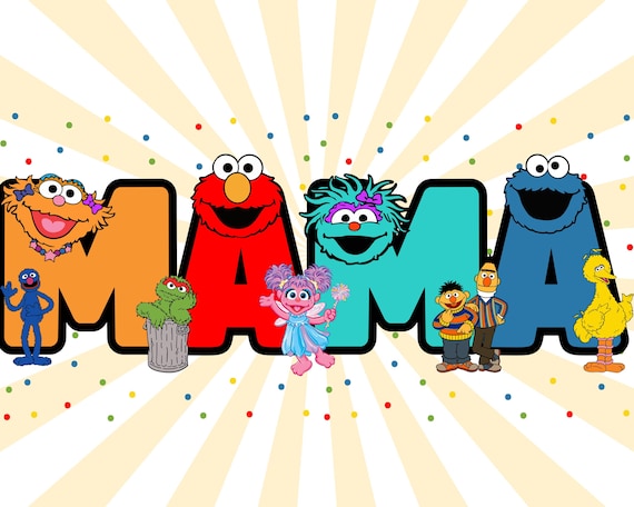Sesame Street Family Birthday PNG