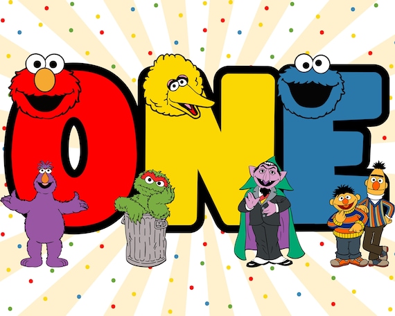 Sesame Street Family Birthday PNG