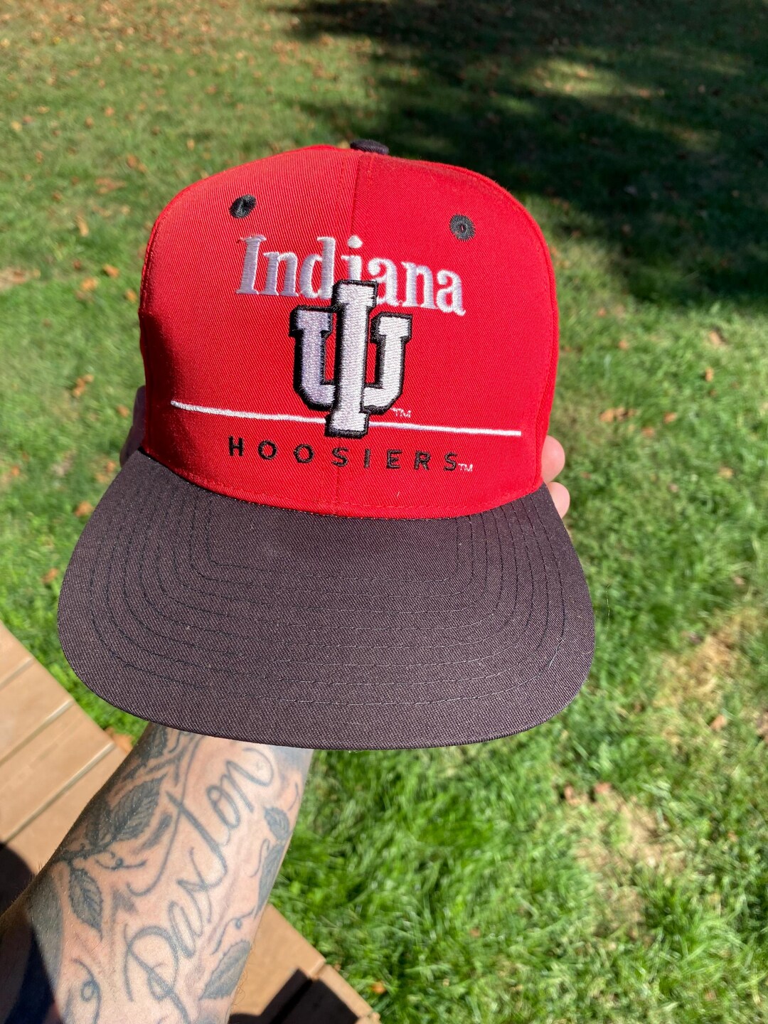 Casquette Snapback Vintage Indiana Hoosiers Années 90 - Grande Visière Verte