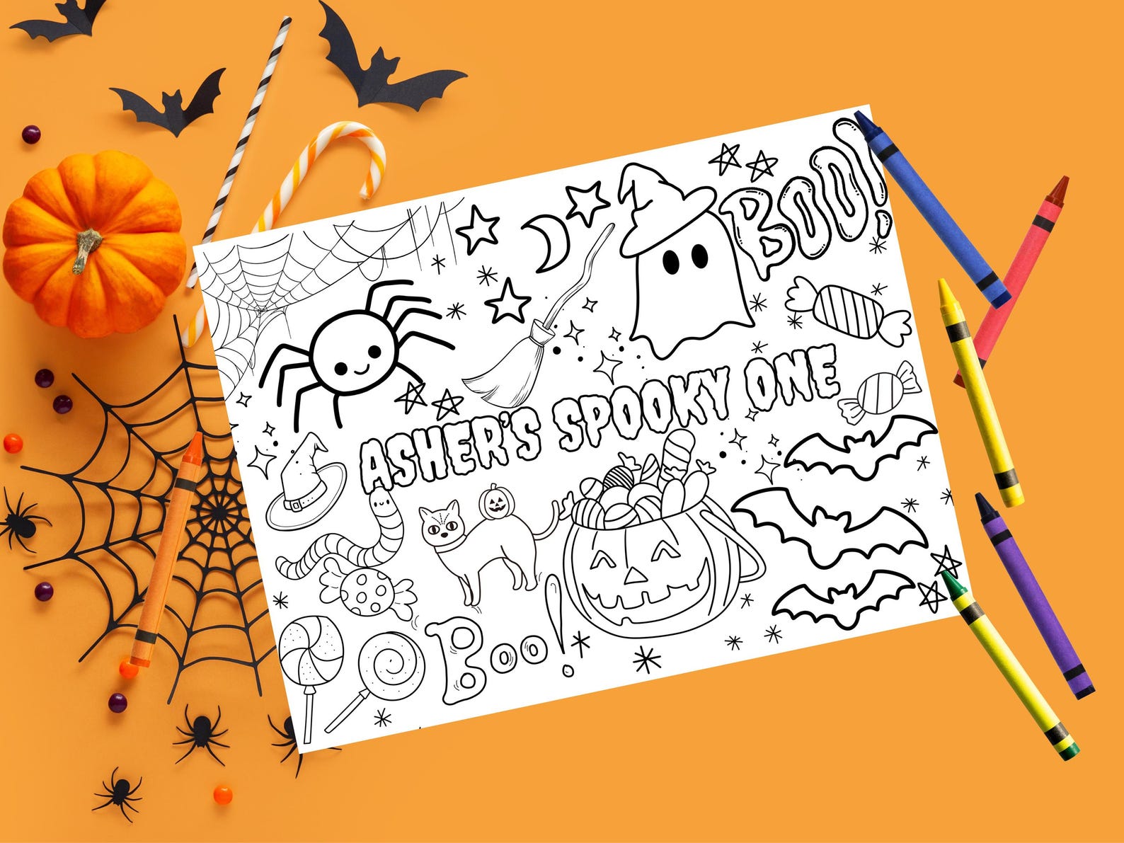 Spooky One Coloring Page, Instant Download, Halloween Coloring Sheet ...