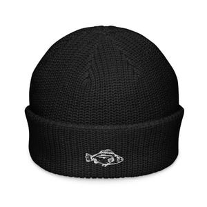 Embroidered Fish- Fisherman beanie