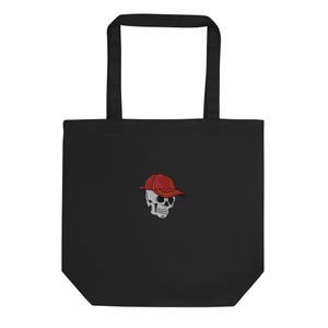 Embroidered Skull Tote Bag