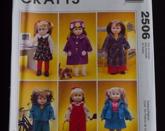 McCalls Crafts 2506 for 18" Doll  by Gotz Time to Dream (uncut)