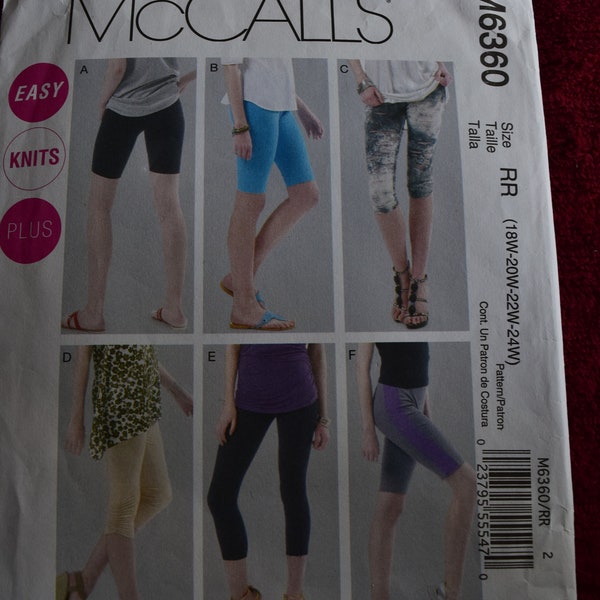 McCalls M6360  Misses/Women's Leggings in four lengths  (uncut)