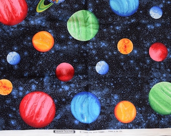 1 Yard Cranston Collections Planets Printed in the USA