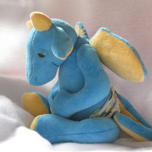 Sleepy Baby Dragon Plush PDF Sewing Pattern