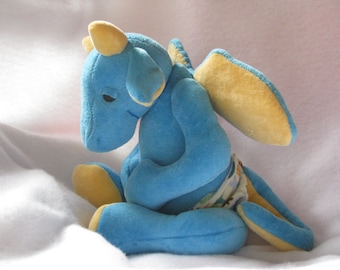 Sleepy Baby Dragon Plush PDF Sewing Pattern