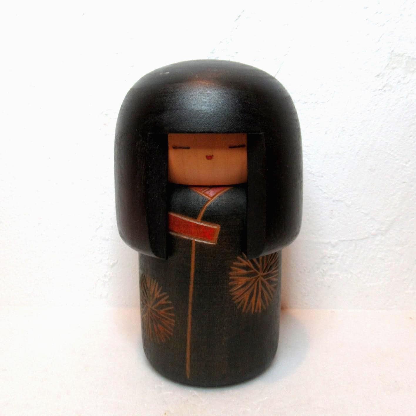 レア 関口 三作 Sansaku 創作 こけし kokeshi doll 人形 稀少 こけし