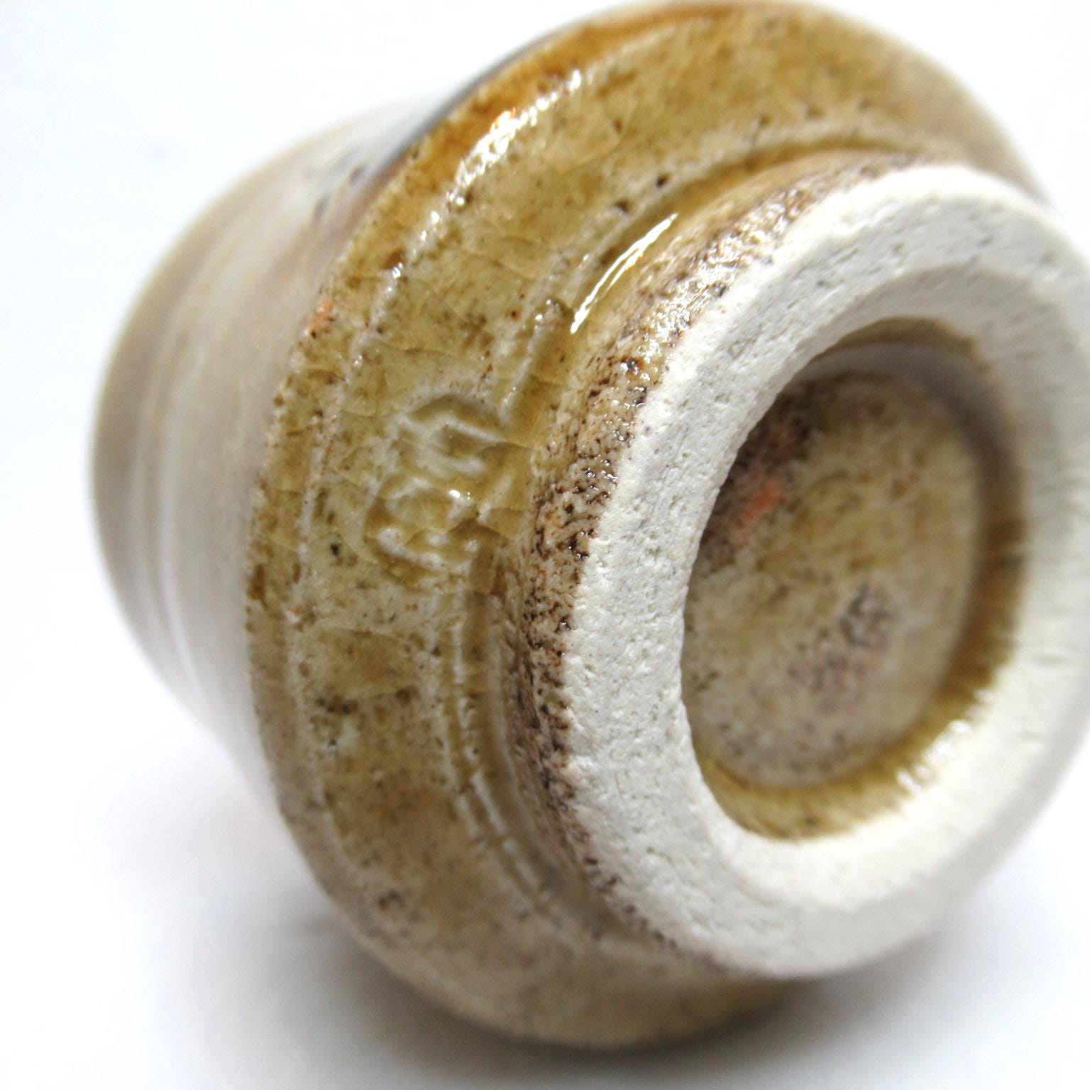 Seto Ware, Kiseto Glaze Sake Cup by Miyake Yasunori. Guinomi