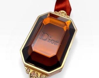 Golden Dior Luminizing Makeup Jewel with Box and Pouch, Vintage 2000s Makeup Collectible