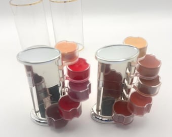 Vintage Dior Lip Tower Duo, 1990s-2000s Tour De Rouges, Y2K Voyage Collectible Lipstick Set