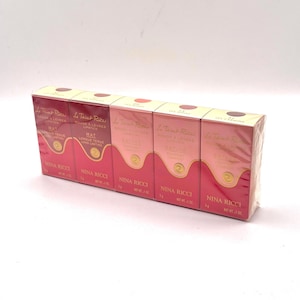 Nina Ricci Le Teint Ricci Läppstift Förseglat 5-delat Set 90-tals Vintage Kosmetika Samlarobjekt
