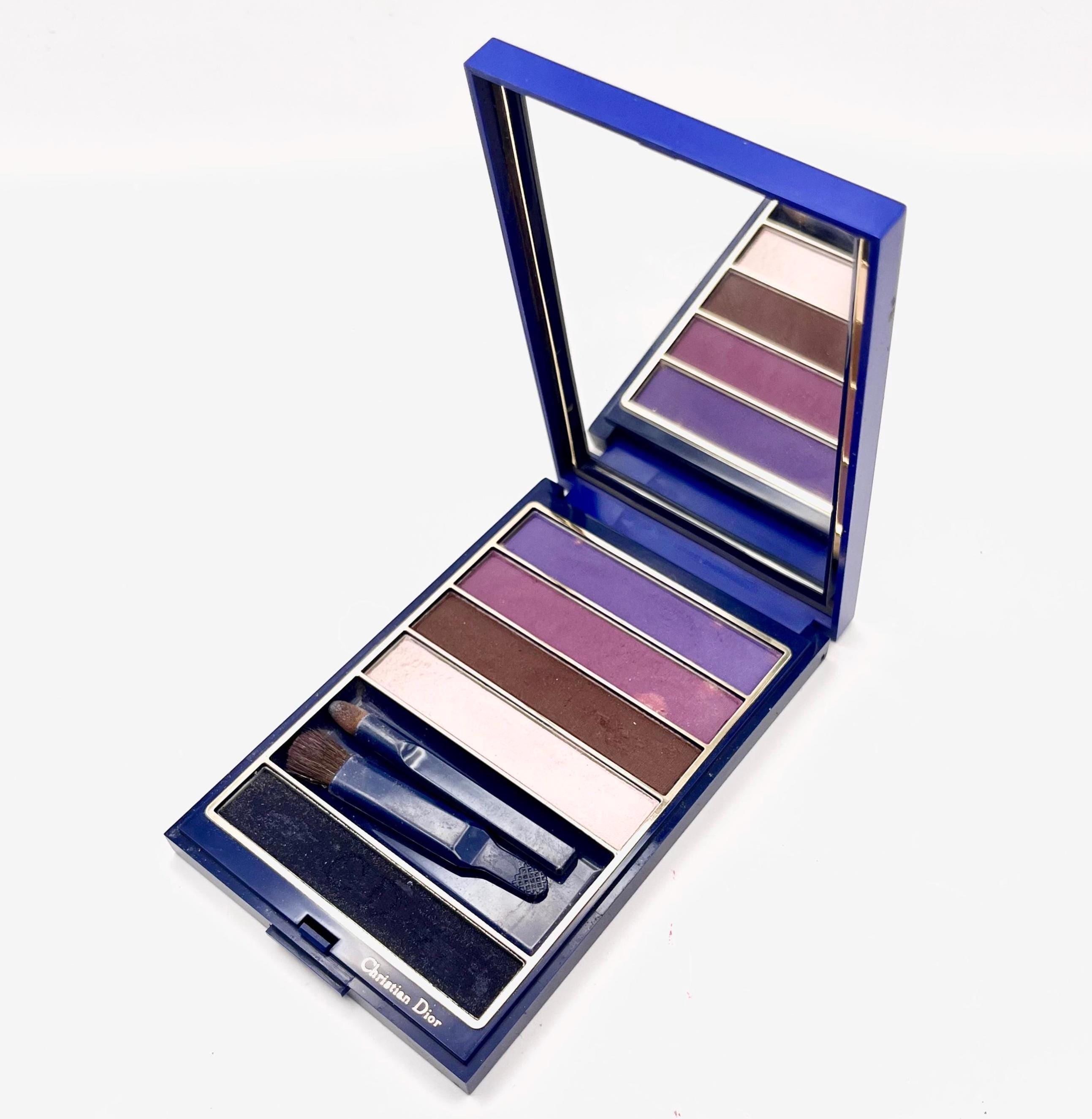 Vintage Christian Dior 'Effets D'Ombre' Palette Mauve and Blue, Powder Eyeshadow & Eyeliner Compact, c. 1993
