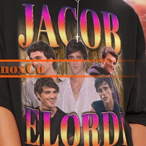 JACOB ELORDI Vintage Shirt, Jacob Elordi Homage Tshirt, Jacob Elordi Fan Tees, Jacob Elordi Retro 90s Sweater, Jacob Elordi Merch Gift #tpc