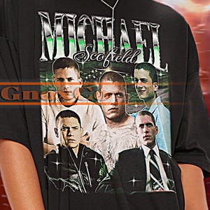 T-shirt Prison Break - Personnages Scofield & Burrows - Homme - 100% Coton - Col Rond