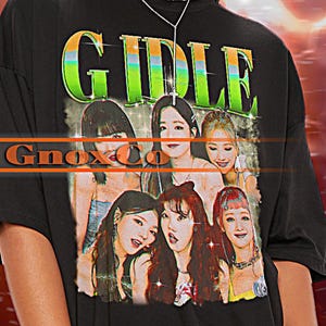 G IDLE Tshirt, G Idle chemise vintage, G Idle Fan Tees, G Idle pull rétro des années 90, G Idle Merch Gift, Kpop Gift, Kpop Idol Gift #saf