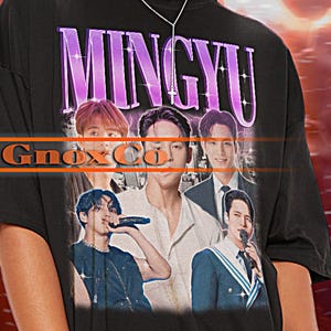 MINGYU Retro Shirt, Mingyu Vintage Tshirt, Mingyu Seventeen Tees, Mingyu Retro Sweater, Mingyu Merch Gift, Mingyu Korean Singer Gift #ari