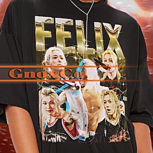 Maglietta FELIX, maglietta vintage Felix, magliette da fan di Felix, maglione retrò anni &#39;90 Felix, regalo Felix Merch, fan del cantante rap Felix, regalo Felix #saf