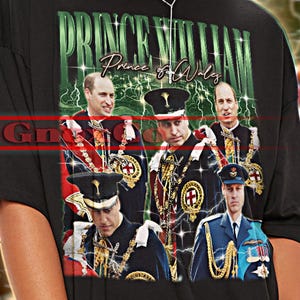 Maglietta del PRINCIPE WILLIAM, Tshirt del Principe William, Magliette da fan del Principe William, Maglione retrò anni &#39;90 del Principe William, Regalo del Merchandising del Principe William #saf