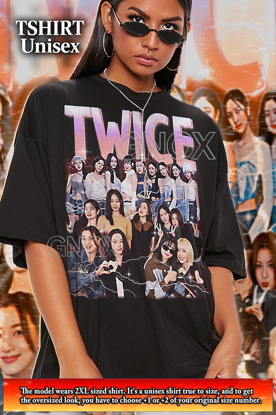TWICE アイドルシャツ、TWICE K-POP Tシャツ、TWICE ファンTシャツ