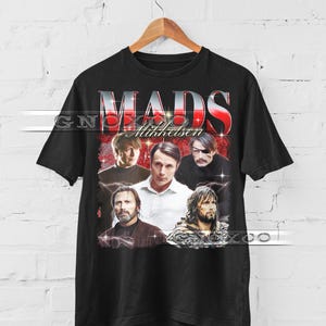 MADS MIKKELSEN Vintage Shirt, Mads Mikkelsen Tribute, Mads Mikkelsen Fan, Mads Mikkelsen Retro 90s Sweater, Mads Mikkelsen Merch Gift #saf