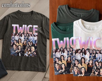 TWICE アイドルシャツ、TWICE K-POP Tシャツ、TWICE ファンTシャツ