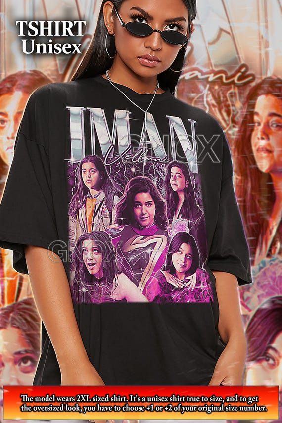 IMAN VELLANI Shirt, Iman Vellani Tshirt, Iman Vellani Tees, Iman Vellani Retro 90s Sweater, Iman Vellani Merch Gift #saf