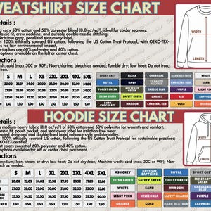the hoodie size chart for the hoodie size chart