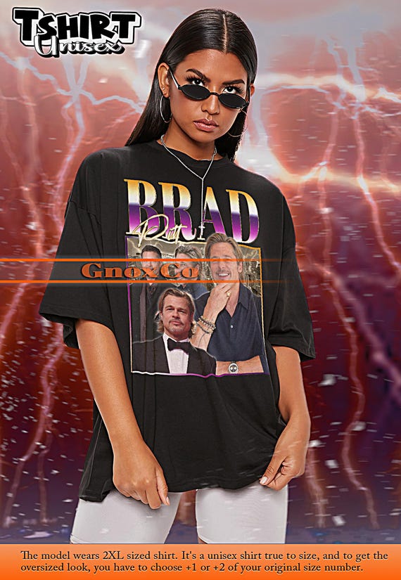 Camiseta retro de Brad Pitt, camiseta vintage de Brad Pitt
